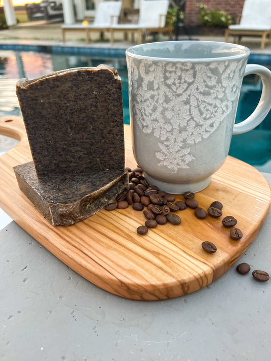 Cowboy coffee goat milk soap