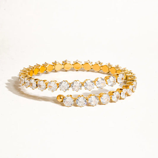 Maëlys 18K Gold Non-Tarnish Cz Glam Bracelet